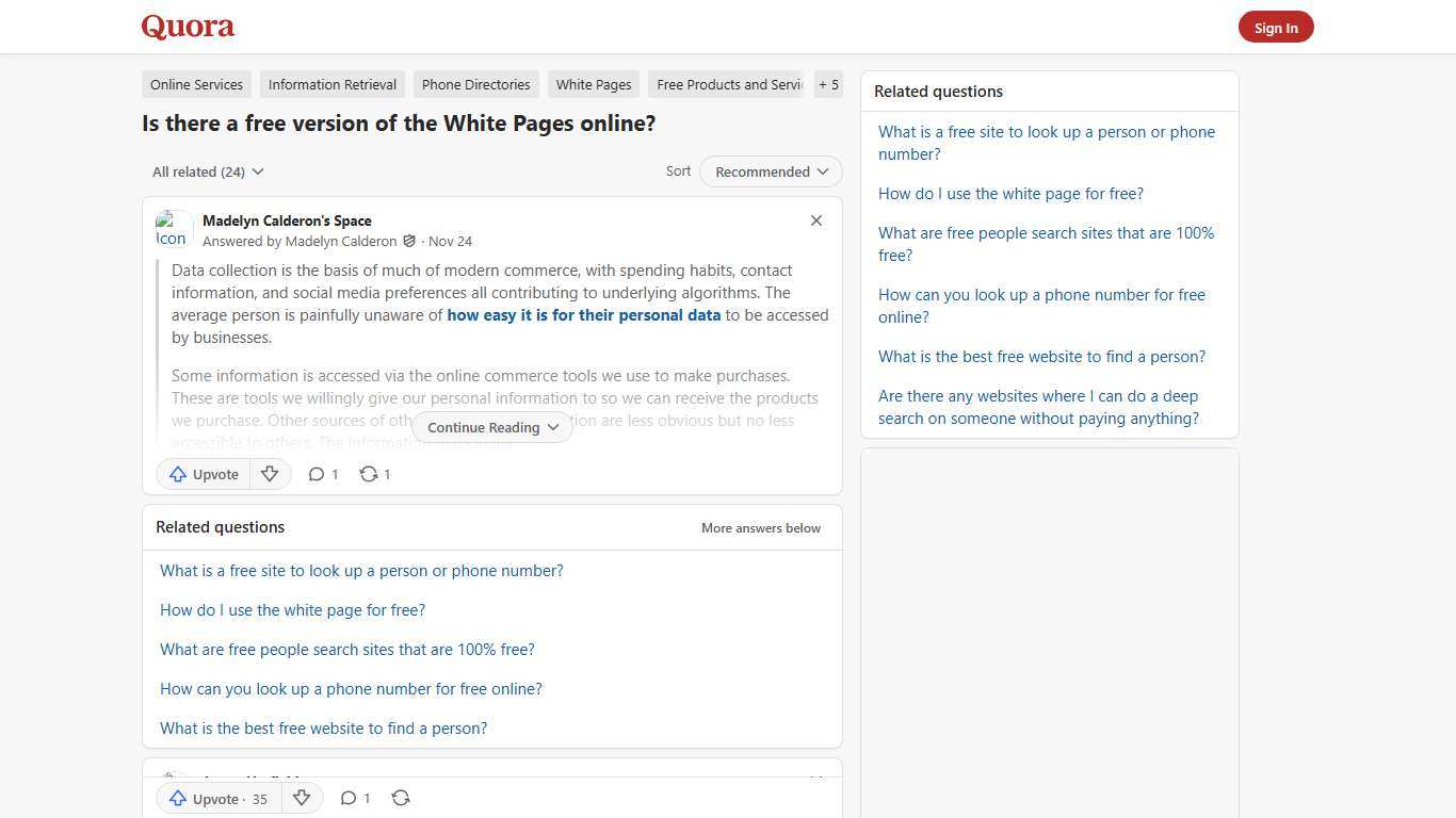 Is there a free version of the White Pages online? - Quora